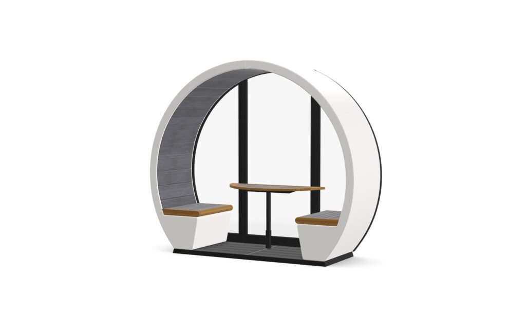 Outdoor Pod 2 person part enclosed Configurator-Outdoor Pods – Part Enclosed